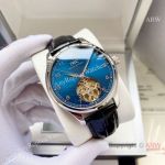 High Quality Replica IWC Different Colors Genuine Leather Strap White Face Dial Silver Stainless Steel Case Watch 42mm